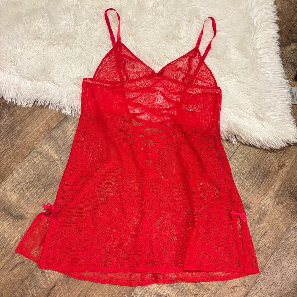 Victoria's Secret Scarlet Lace Chemise